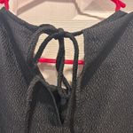 Who What Wear  Black Sleeveless Peplum Top Tie Back Size‎ L Photo 4