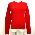 Ralph Lauren Crewneck Wool Pullover Sweater Elbow Patch Red Preppy Photo 0