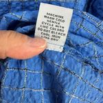 Habitat  Tunic Top Women M Blue Grid Textured Pockets Minimalist Artsy Lagenlook Photo 3