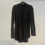 We The Free People Split Back Turtleneck Top Dark Gray Long Sleeve Size Medium Photo 4