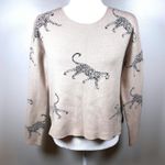 Catherine Malandrino Leopard Print Sweater Crewneck Pullover Animal Print Viscose Size Small‎ Classic Photo 0