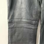 BCBGMAXAZRIA  Black 100% Leather Pants women’s size 12 straight leg moto unused Photo 2