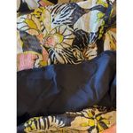 Tanya Taylor ‎ Dress Women 00 Black Floral Print Linen Silk Ruched Lovette Maxi Photo 12