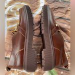 Kelsi Dagger  Brown Loafers with Gold Accent Photo 6