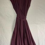 Everlane  Japanese GoWeave Short-Sleeve Wrap Dress Plum Chocolate Brown Sz 2 Midi Photo 0