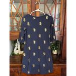 Lilly Pulitzer Preston Navy Blue Gold Fish Print 100 Pima Cotton XS Shift Dress Photo 1