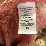 Boho hippie indie western Orange pink floral blouse with ruffled Long sleeves Size 3X Photo 3