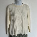 Karen Scott  Petites Pullover Sweater Ivory Size Large Petite Photo 0