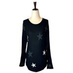 Rachel Zoe  Sweater Women Small Black Rayon Cashmere Blend Start‎ Print Pullover Photo 1