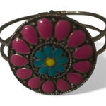 Vintage Pink and Blue Floral Silver Photo 0