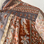 Faherty  boho country cottage core paisley Orange Grey Floral maxi dress XS Photo 8