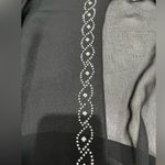 Cejon‎ Black Sheer Embellished kimono Open Front OS Size L Photo 4