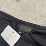 Cefian Sleeveless Sequin One Shoulder Cutout Black Bodysuit Photo 2