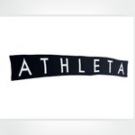 Athleta Daily Knit Scarf Wool Cashmere Blend Black & White Logo Photo 3