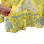 April Cornell Quilted Jacket Medium Yellow Blue Applique Oversized Cottagecore Photo 4