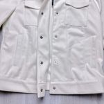 Alfani Women's White Fleece Bomber Jacket M Photo 2