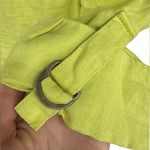 Chico's ‎ Lime Green Drape-Front Easy Linen Jacket Size 0 Lightweight Summer Photo 8