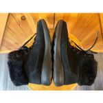 Skechers On The Go Winter Chill Boots Black Suede & Faux Fur Sz 8 Photo 5