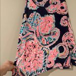 Lilly Pulitzer  racerback tank top in navy with pink pattern Photo 1