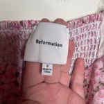 Reformation Hattie Linen Corset Pink Floral Top Sz 2 Photo 2