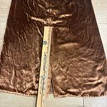 Vince  Women’s Panne Velvet Midi Skirt Caramel Brown Silk Blend Size 10 Photo 8