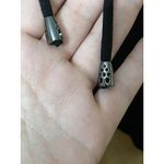 Dennis Basso  Women Size M Black Shirt Eyelet Drawstring Blouse 3/4 Sleeve‎ Photo 5