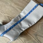 Steve Madden  Lavan Croc-Embossed Ivory Leather Kitten Heel Boots Women’s Size 5 Photo 10