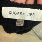 Sugar Lips  Black Off-Shoulder Knit Sweater XS/S Photo 4