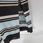 CHAPS  Striped Maxi Dress Womens XL Blue Black Slit Casual Beach‎ New Photo 8