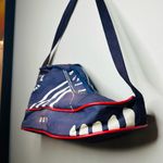 Vintage BIG SHOE BY IMPERIAL Blue Red White Shoe Detail Zip Up Gym Travel Bag Photo 1