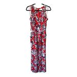 Anthropologie  Yumi Kim Daffney red Silk floral Jumpsuit size medium Photo 1