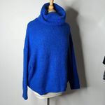 ZARA Royal Blue Oversize Turtleneck Sweater Photo 3