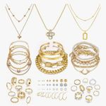 Gold Layered Necklaces with Elegant Cascading Design Size OS Photo 0