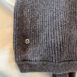 Lululemon The Sweater The Better Women 10 Heather Charcoal Gray Knit Pockets Photo 6