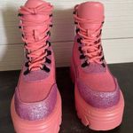 Pink combat platform boots Addy The Baddy Bear Combat Boots new with box size 5 Photo 1