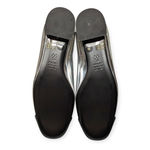 Stuart Weitzman  Eden Ballet Flats Silver Black Leather Cross-Strap US 8 NIB Photo 8