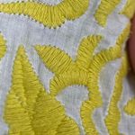 Tory Burch embroidered yellow/gold white tunic top white detailing spring luxury Photo 7