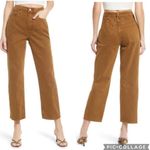 Good American  90s‎ Duster Straight Leg Jeans Bronze Brown 18 Photo 1