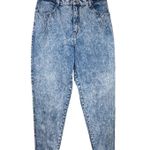 Vintage 80s 90s Women’s 34x30 BRITTANIA Blue Acid Wash Baggy Taper Jeans Size 34 Photo 0