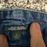 Wild Fable Women's Size 12 High Waist Paperbag Jeans Blue Frayed Hem Tie Belt Photo 6