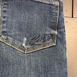 Karl Lagerfeld  PARIS Women’s Dark Wash Denim Jeans Cuff Side Fringe Sz 4 EUC Photo 4