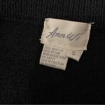 Ann Wi Black Knit Pencil Skirt Vintage Classic Minimalist Stretch Small Photo 3