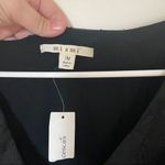 Miami  NEW black bell bottom sleeves lace faux wrap medium romper Photo 4