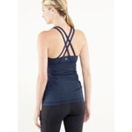 Lululemon Energy Tank Top Paisley Inkwell 2/4 with removable pads. Photo 3