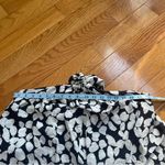 Mango  Black And White Floral Print Halterneck Swing Lightweight Dress Size 10 Photo 15