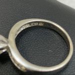 Silver Color Ring, Diamond Shaped Center CZ Set. Photo 3