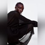 ZARA  Black Pleated Midi Dress. - S Photo 5
