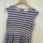 Kate Spade Blue And White Chevron Dress XS Photo 2