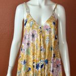Cost Plus World Market Yellow and Blue Floral Fabric. Size s/m. E61 Photo 1