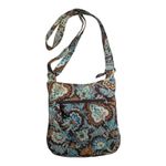 Vera Bradley Vtg Y2K Java Brown Blue Floral Hipster Sling Quilted Shoulder Bag Photo 2